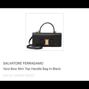 Salvatore Ferragamo Vara Bow mini bag in hammered calfskin